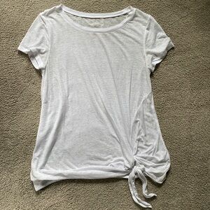 White Caslon side tie T-shirt. Super soft size medium.